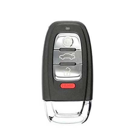 Keyless Factory 2008-2012 Audi / 4-Button Remote Smart Key Shell w/ Insert Key for PN: 8T0959754A / SKS-AU-802